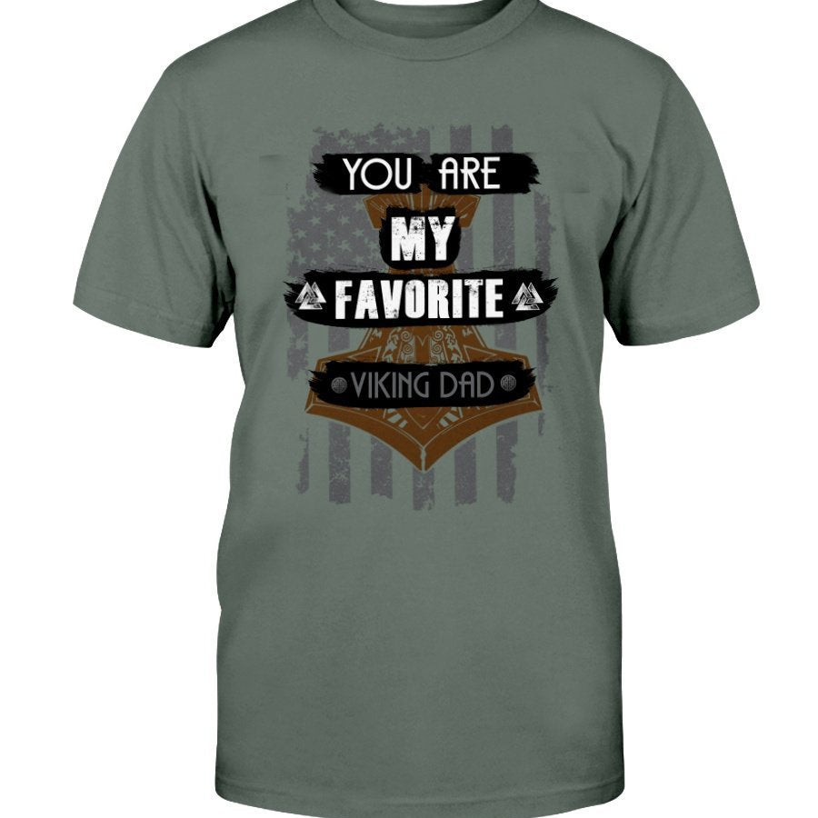 Favorite Viking Dad Cotton T-Shirt - Beige