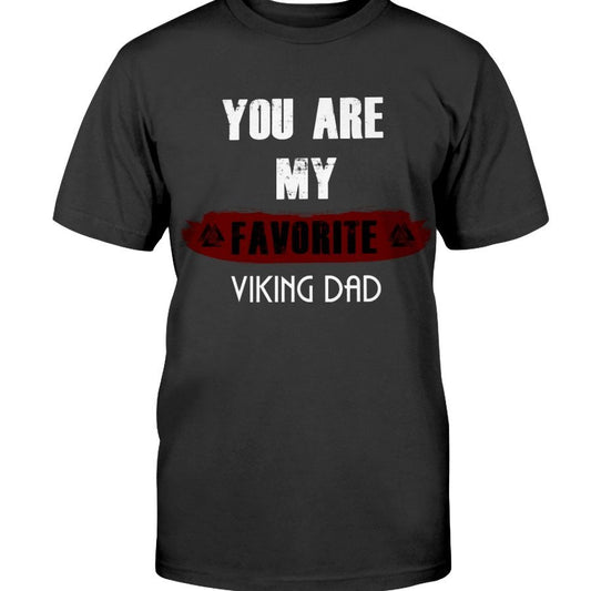 Favorite Viking Dad Cotton T-Shirt - Ruby