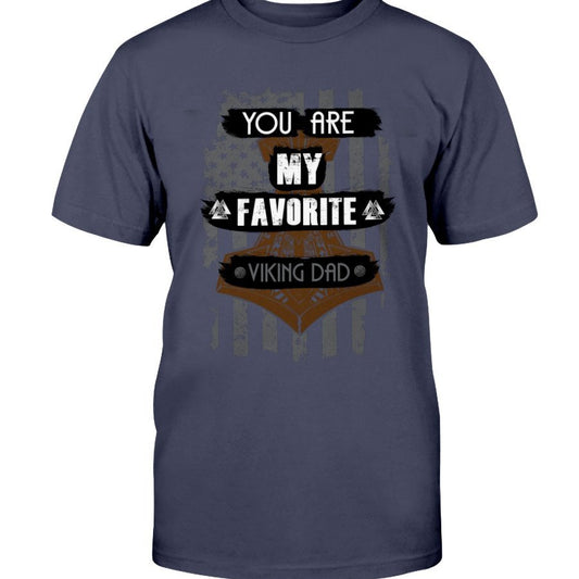 Favorite Viking Dad Cotton T-Shirt - Beige