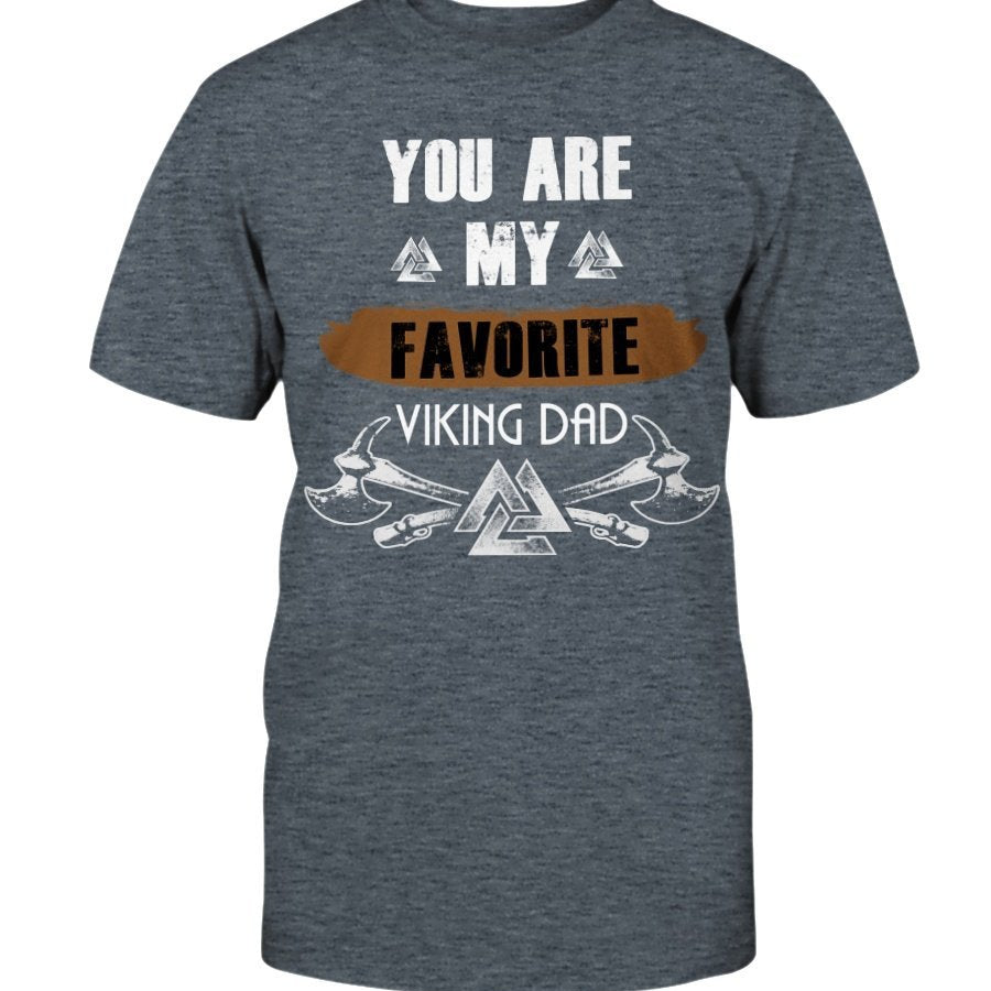 Favorite Viking Dad Cotton T-Shirt - Brown