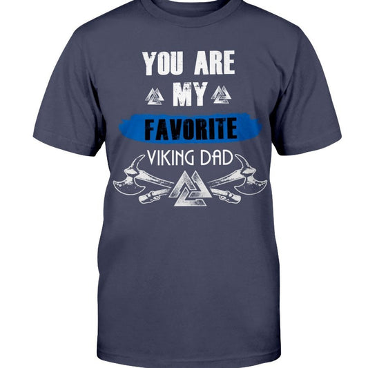 Favorite Viking Dad Cotton T-Shirt - Blue