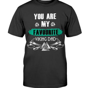 Favorite Viking dad cotton T-shirt, Favourite dad