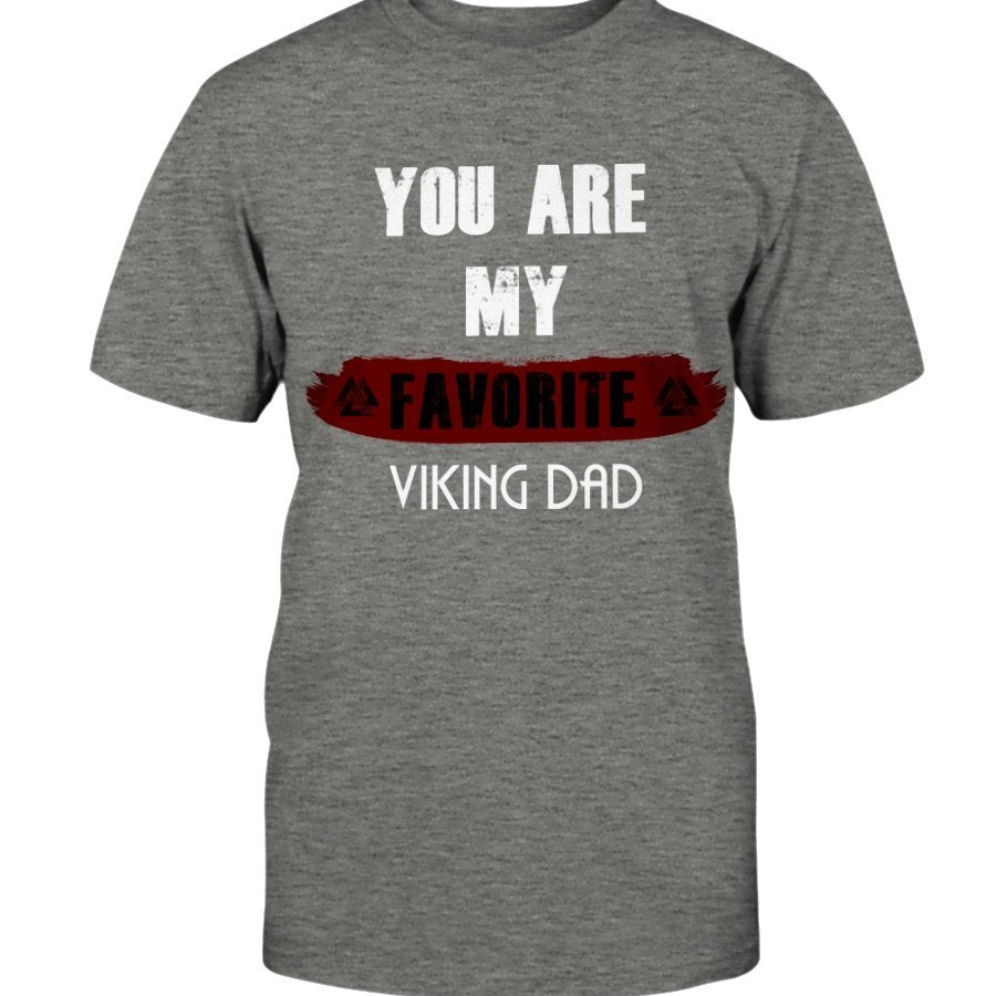 Favorite Viking Dad Cotton T-Shirt - Ruby