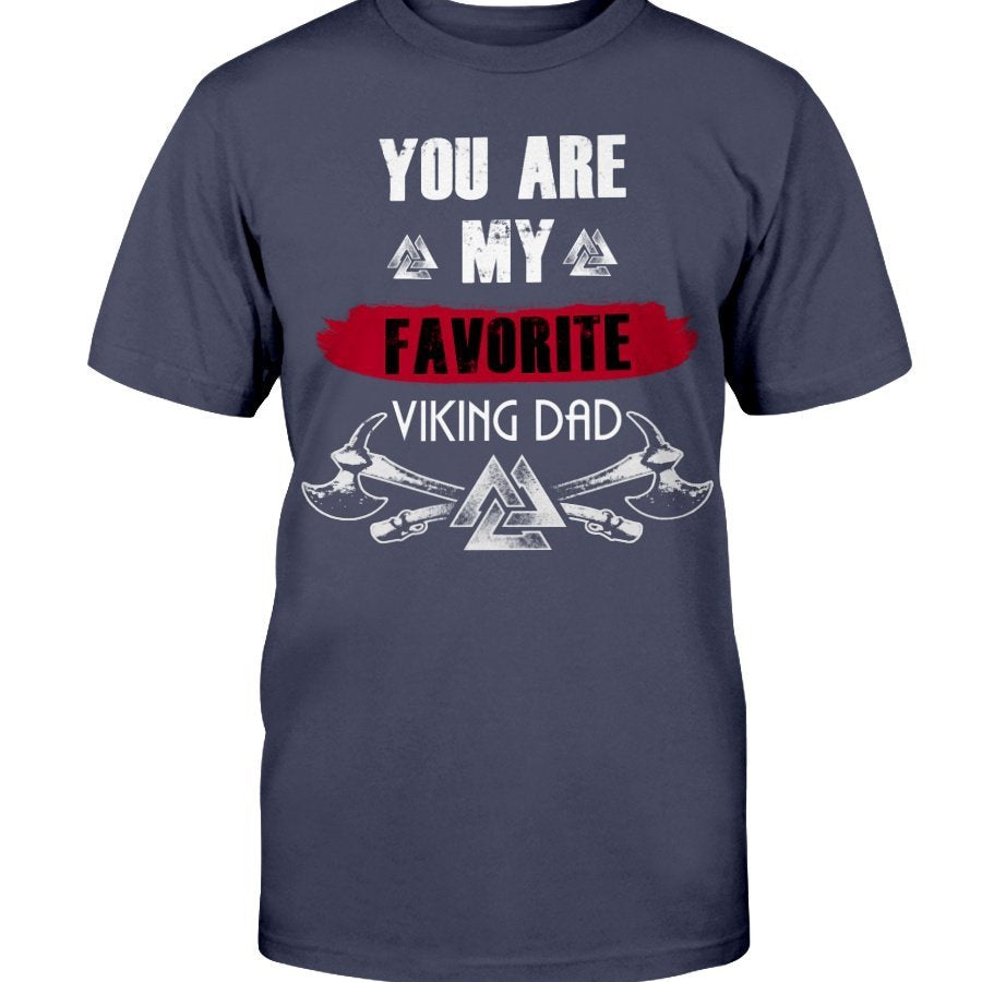 Favorite Viking Dad Cotton T-Shirt - Red