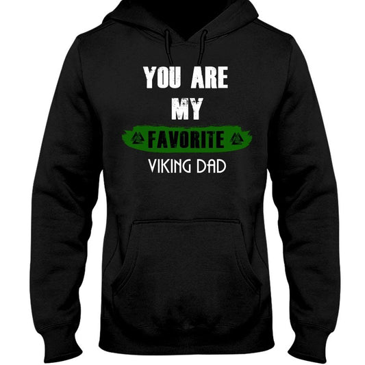 Favorite Viking Dad Hoodie - Light Green