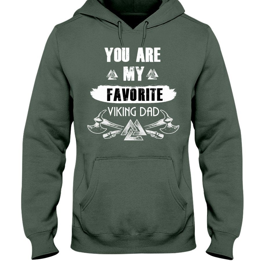 Favorite Viking Dad Hoodie - White Wording