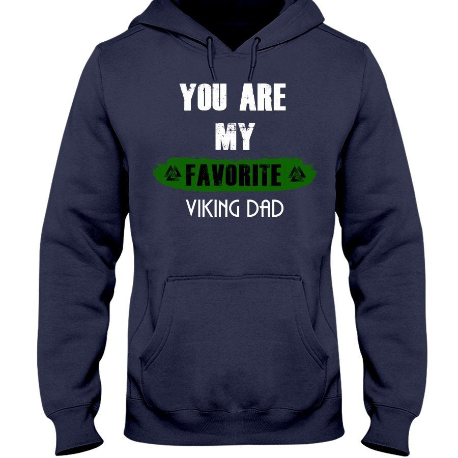 Favorite Viking Dad Hoodie - Light Green