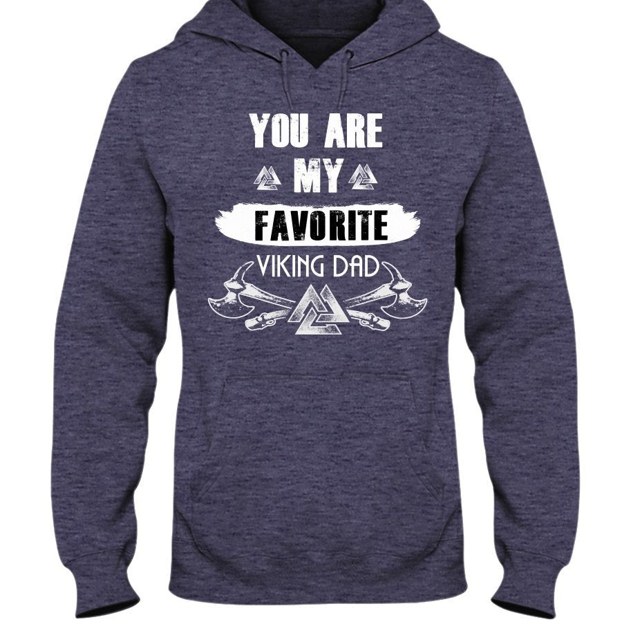 Favorite Viking Dad Hoodie - White Wording