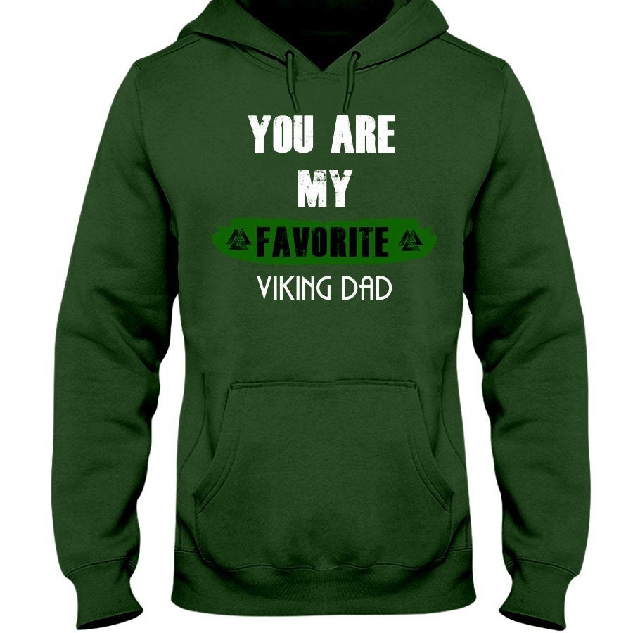 Favorite Viking Dad Hoodie - Light Green