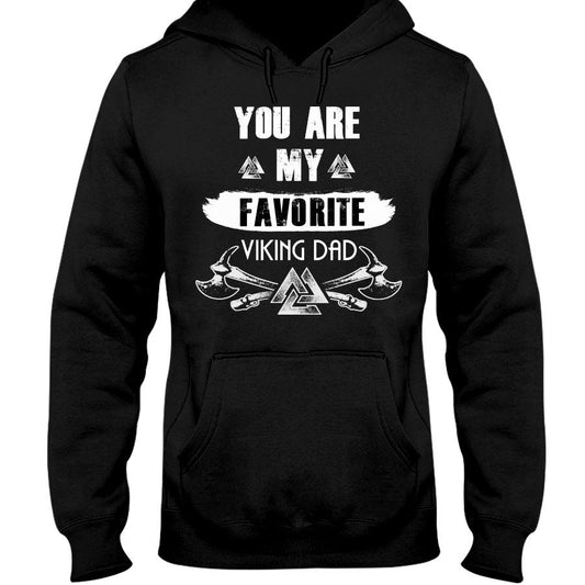 Favorite Viking Dad Hoodie - White Wording