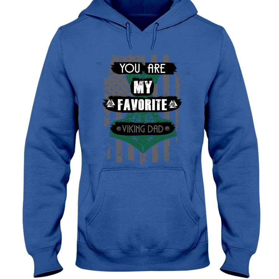 Favorite Viking Dad Hoodie - Dark Green