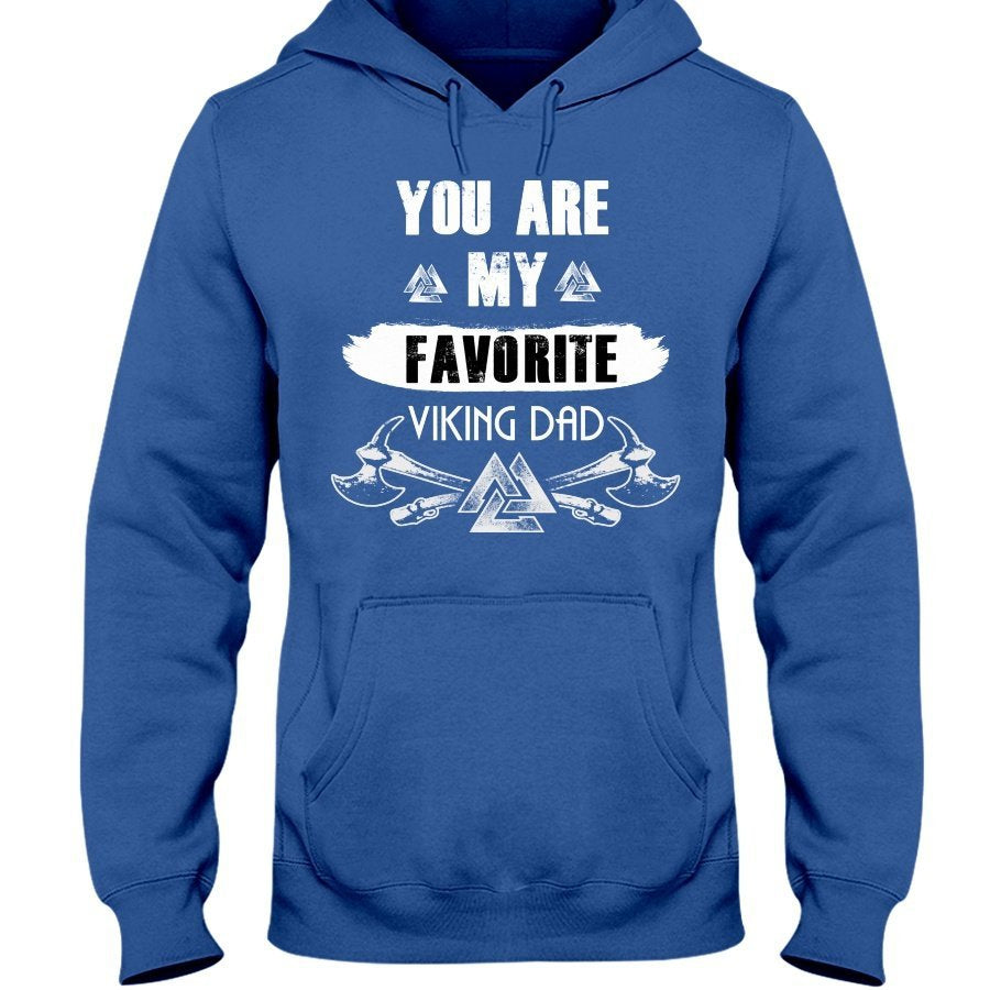 Favorite Viking Dad Hoodie - White Wording