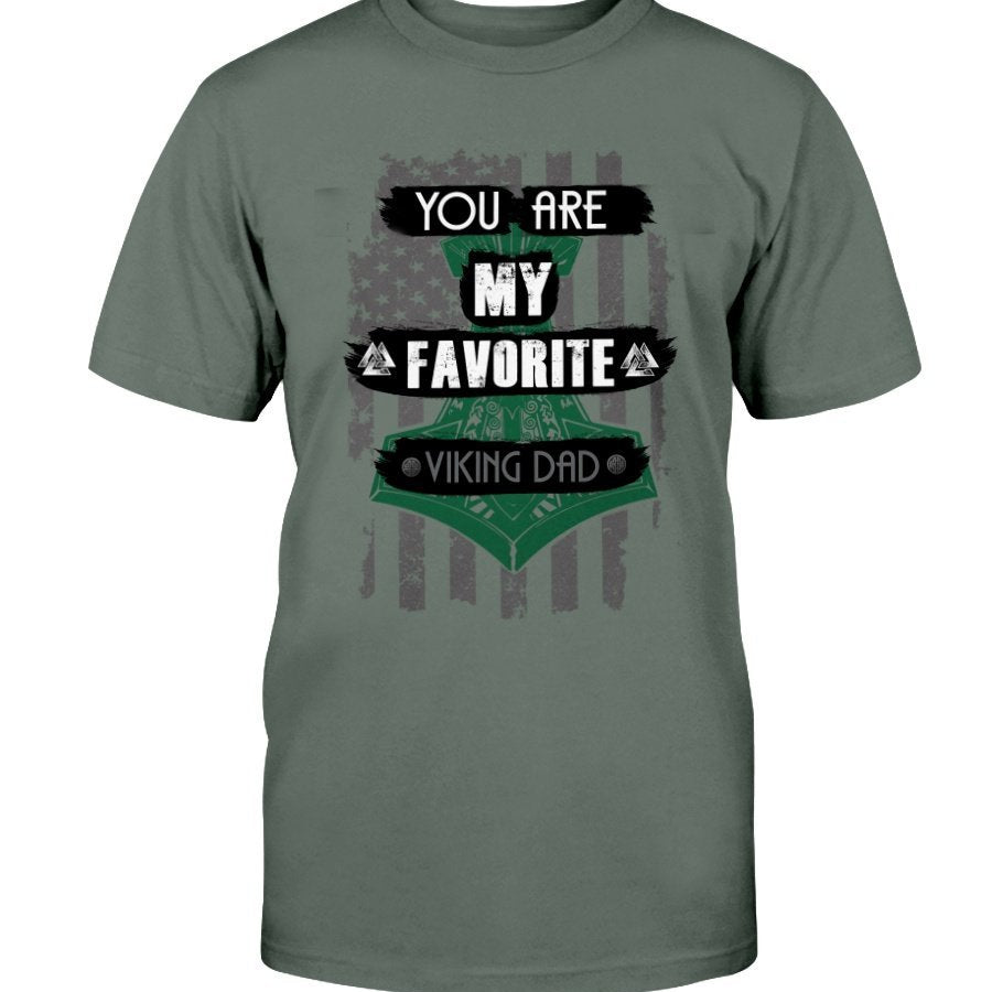 Favorite Viking Dad Premium T-Shirt - Green USA