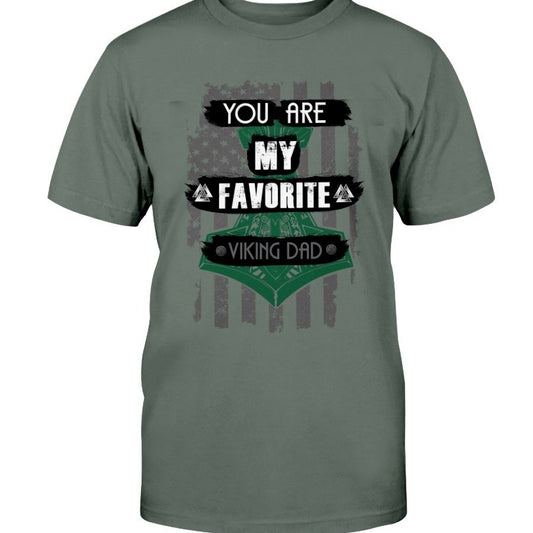 Favorite Viking Dad Premium T-Shirt - Green USA
