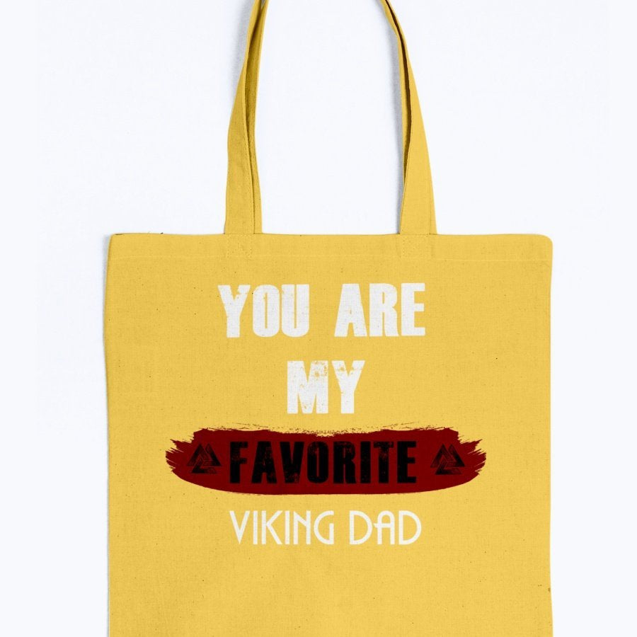 Favorite Viking Dad Tote - Dark Red