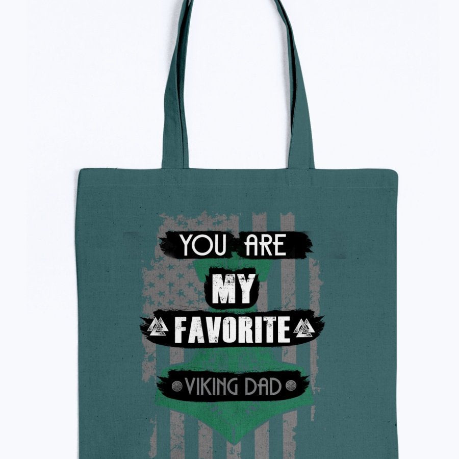 Favorite Viking Dad Tote - Green USA