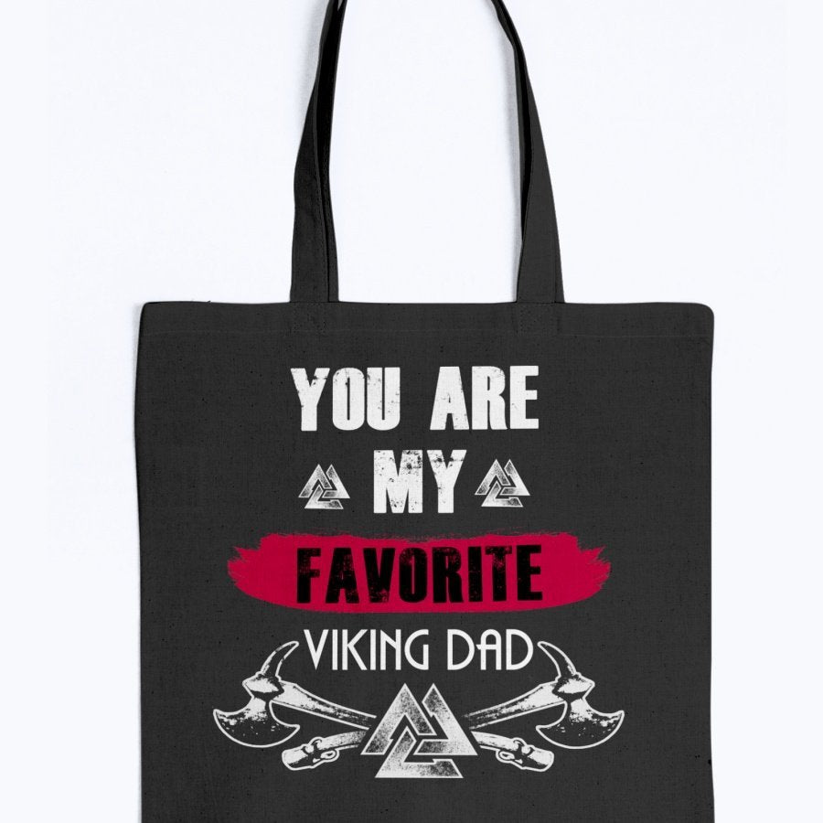 Favorite Viking Dad Tote - Red