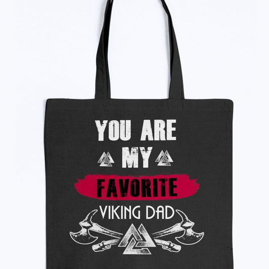 Favorite Viking Dad Tote - Red