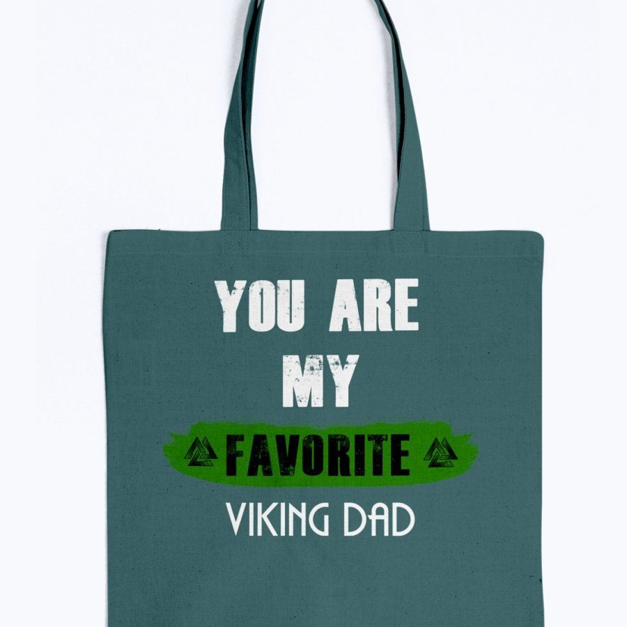 Favorite Viking Dad Tote - Light Green