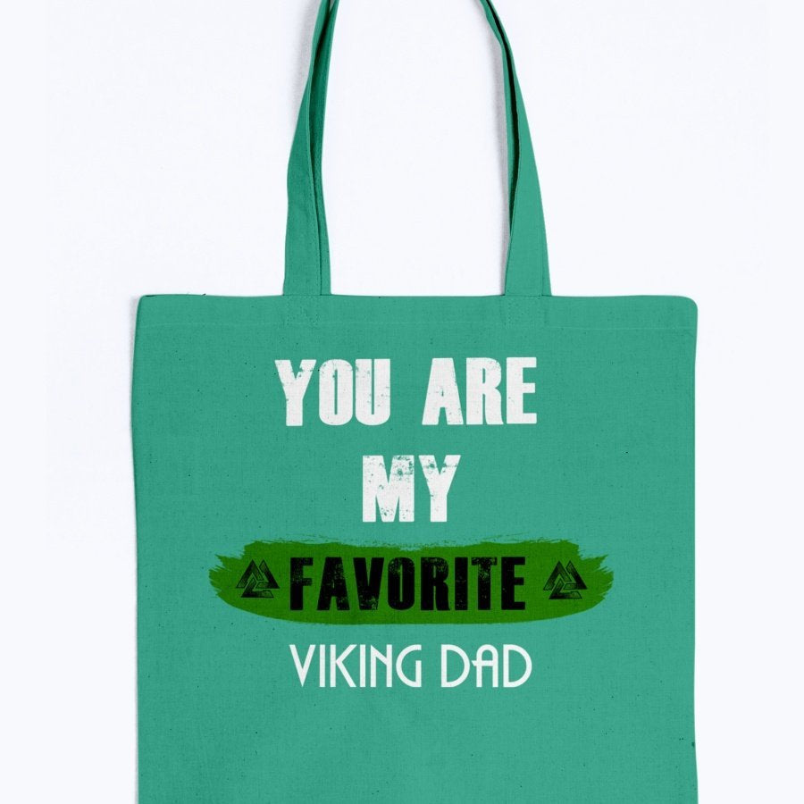 Favorite Viking Dad Tote - Light Green