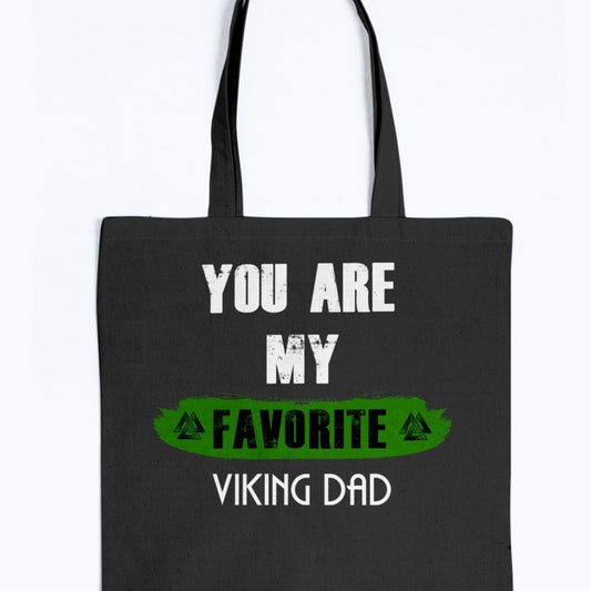 Favorite Viking Dad Tote - Light Green
