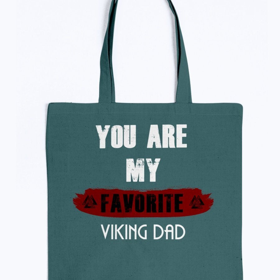 Favorite Viking Dad Tote - Dark Red