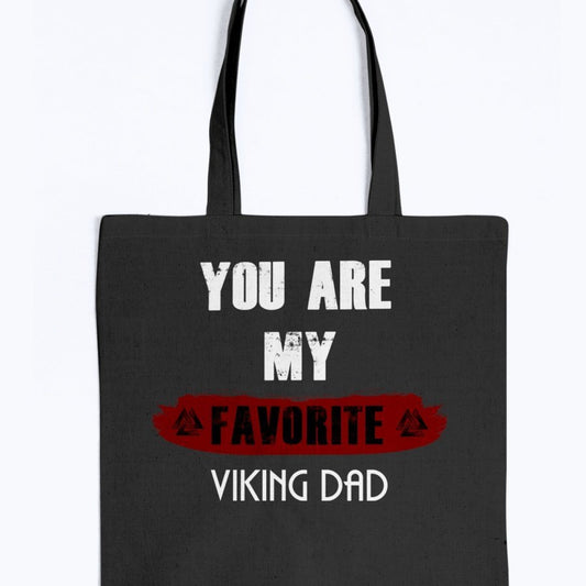 Favorite Viking Dad Tote - Dark Red