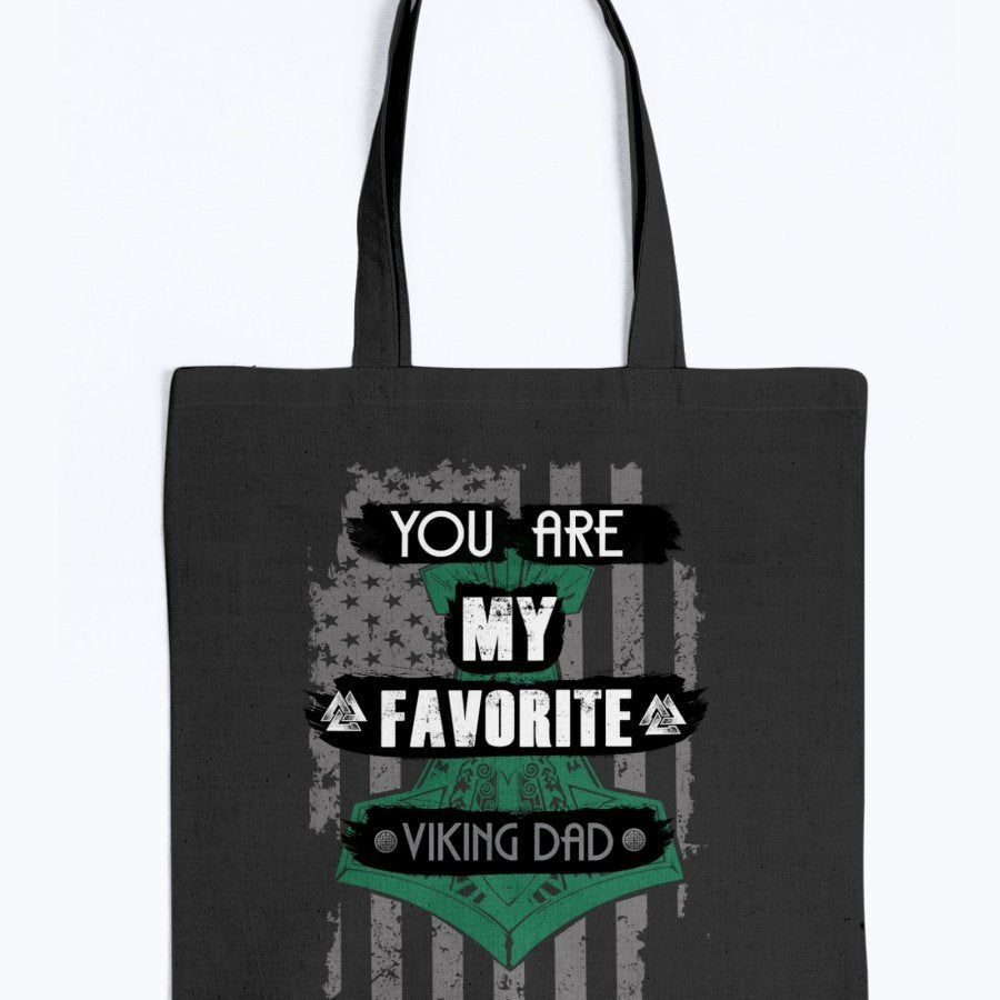 Favorite Viking Dad Tote - Green USA
