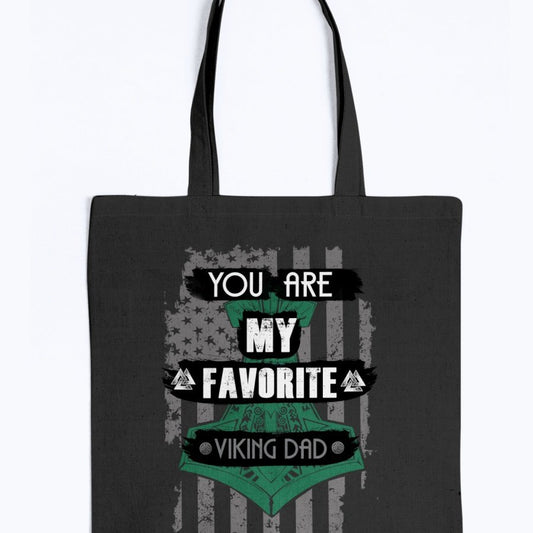 Favorite Viking Dad Tote - Green USA