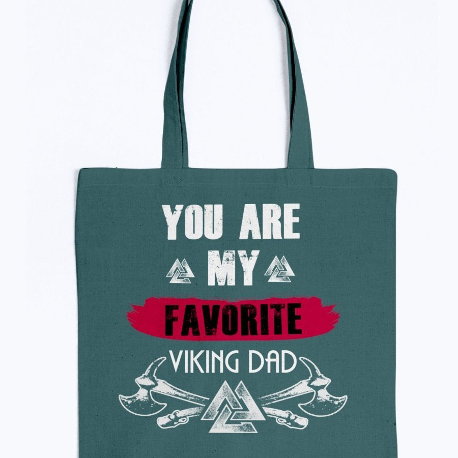 Favorite Viking Dad Tote - Red