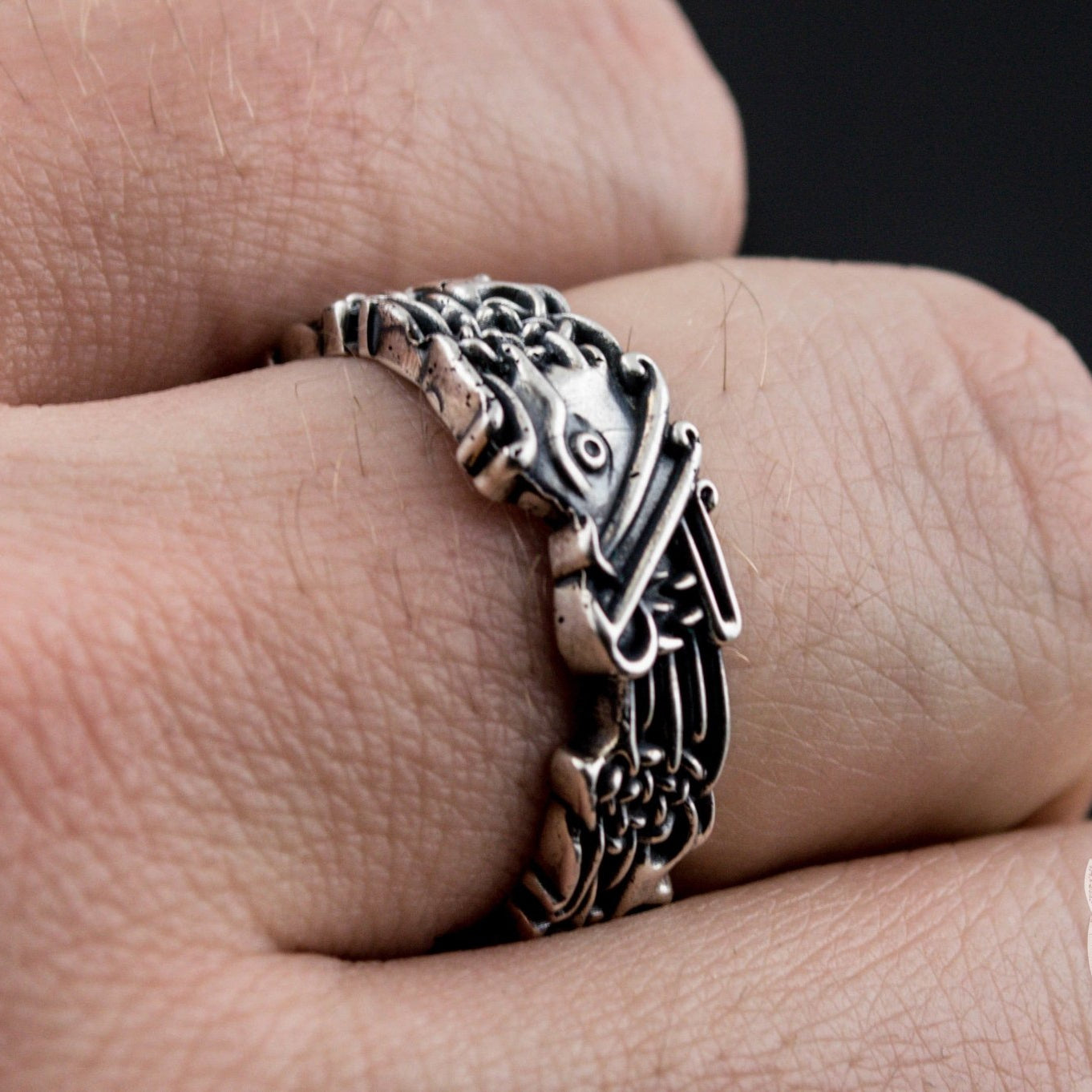 Fenrir Ring 925 Sterling Silver Viking Ring - VikingsBrand