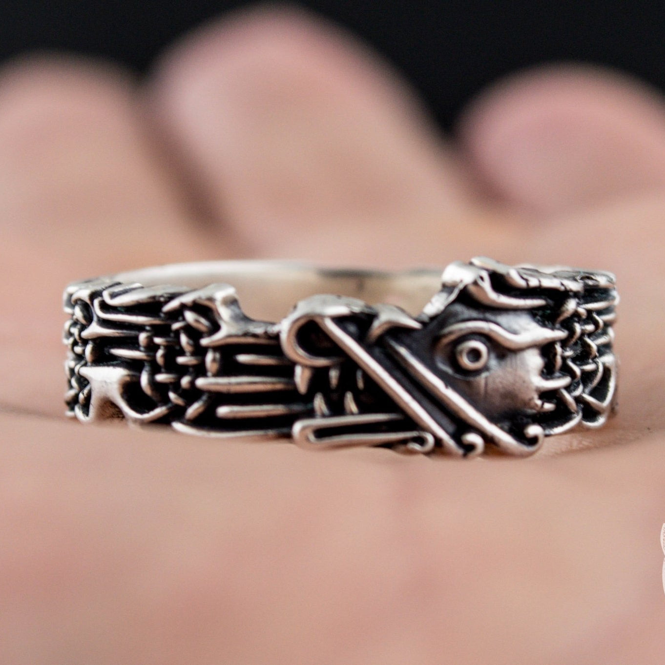 Fenrir Ring 925 Sterling Silver Viking Ring - VikingsBrand