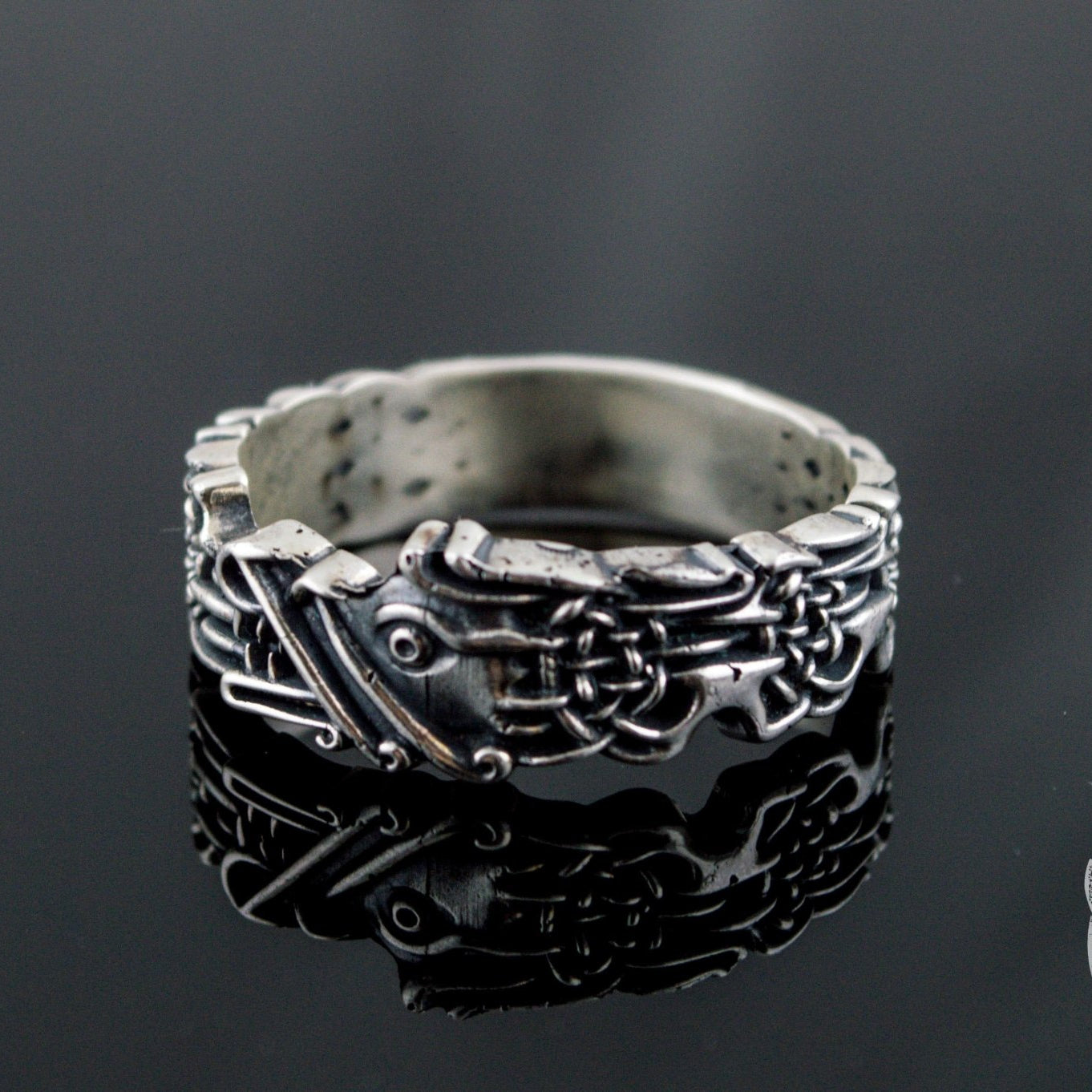 Fenrir Ring 925 Sterling Silver Viking Ring - VikingsBrand