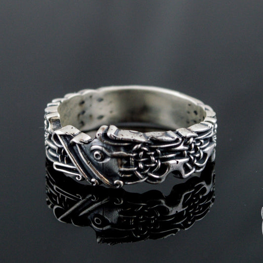 Fenrir Ring 925 Sterling Silver Viking Ring - VikingsBrand