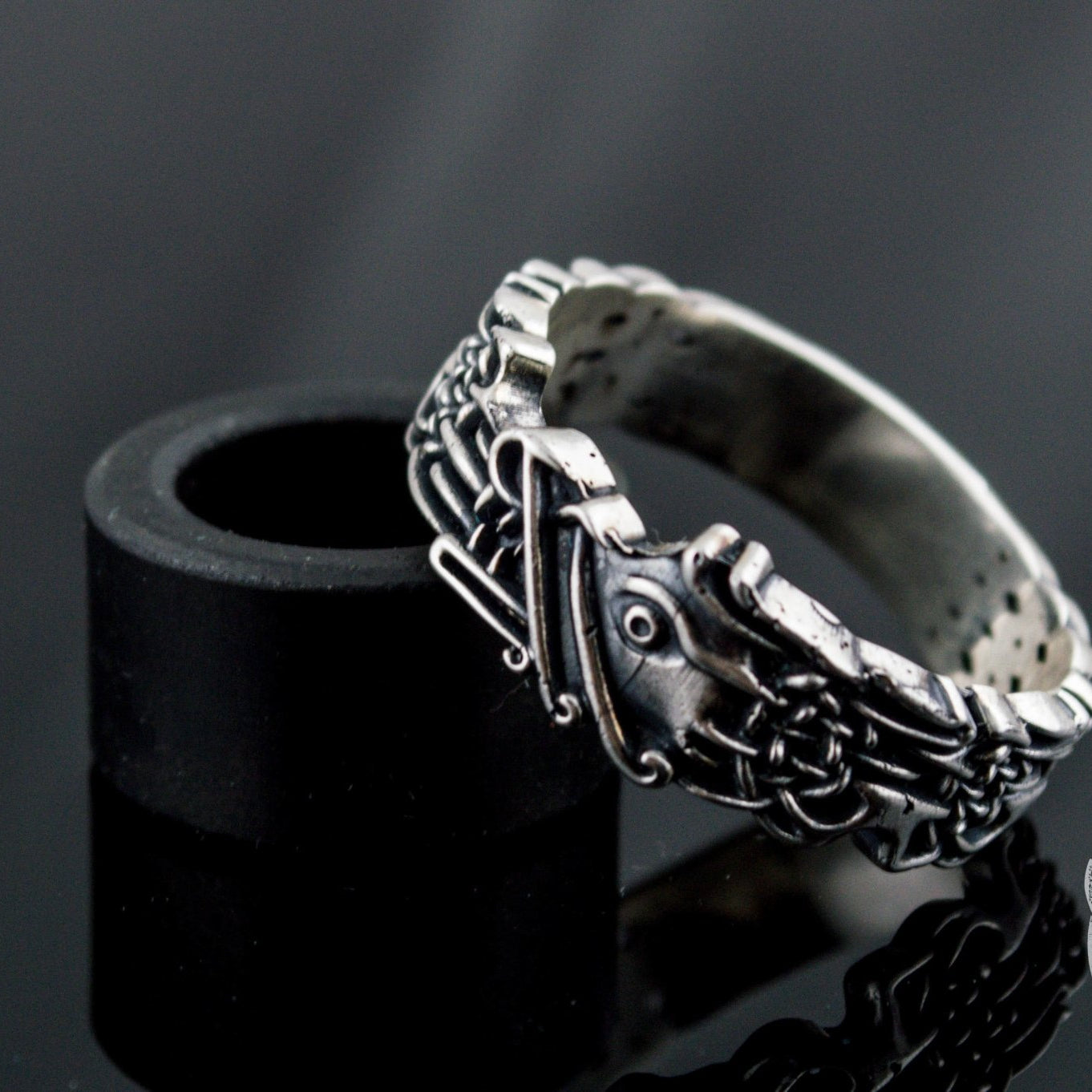 Fenrir Ring 925 Sterling Silver Viking Ring - VikingsBrand