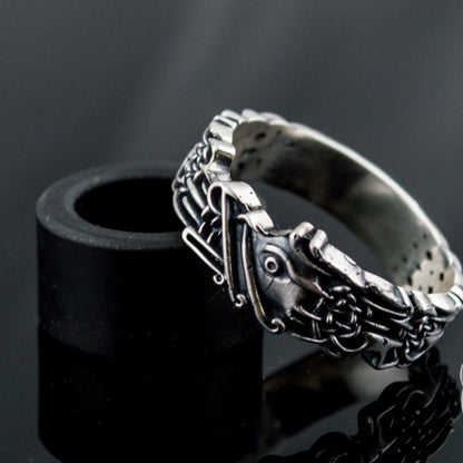Fenrir Ring 925 Sterling Silver Viking Ring - VikingsBrand