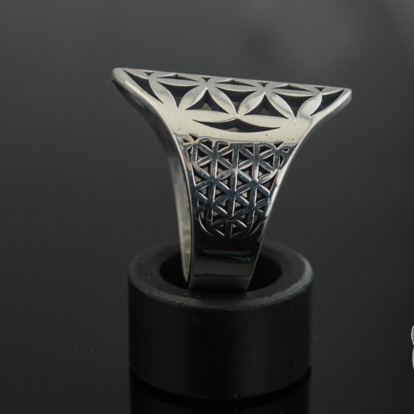 Flower of Life Symbol 925 Sterling Silver Viking Ring - VikingsBrand