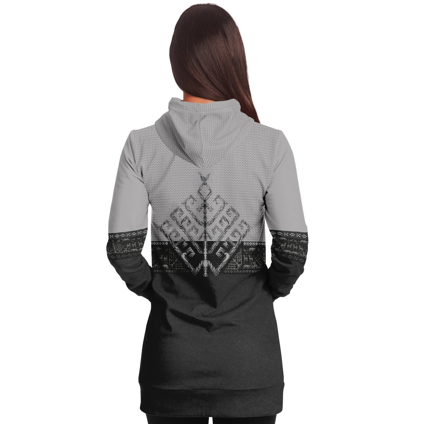 Folk Yggdrasil Premium Longline Hoodie for Shieldmaidens