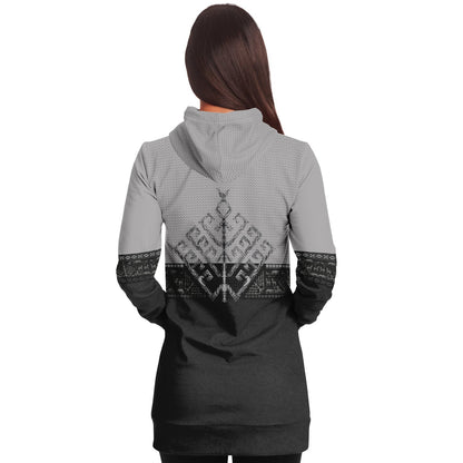 Folk Yggdrasil Premium Longline Hoodie for Shieldmaidens
