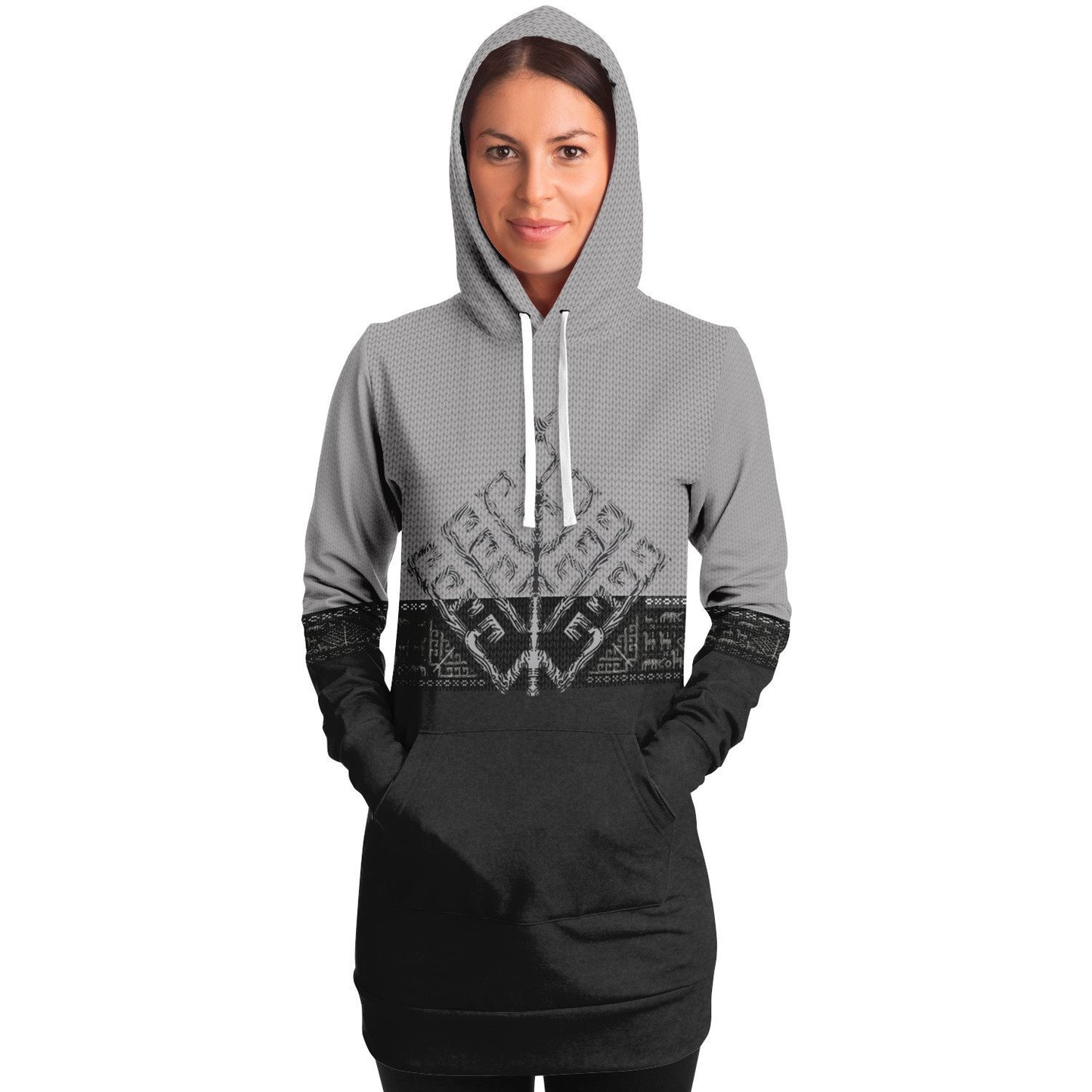 Folk Yggdrasil Premium Longline Hoodie for Shieldmaidens