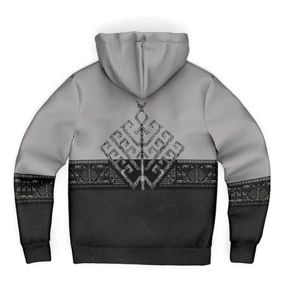 Folk Yggdrasil Premium Microfleece Zip-up Viking Hoodie