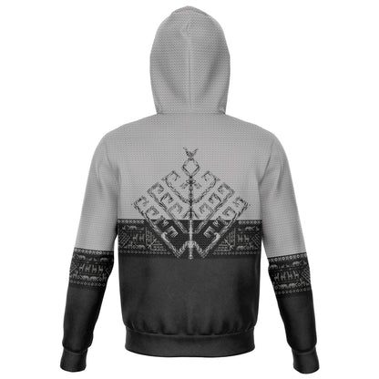 Folk Yggdrasil Premium Zip Hoodie for Vikings & Shieldmaidens