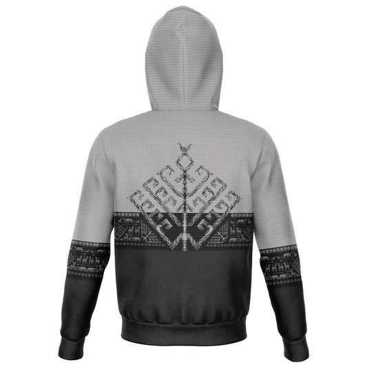 Folk Yggdrasil Premium Zip Hoodie for Vikings & Shieldmaidens