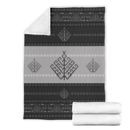 Folk Yggdrasil Viking Fleece Blanket - Viking Home Decor