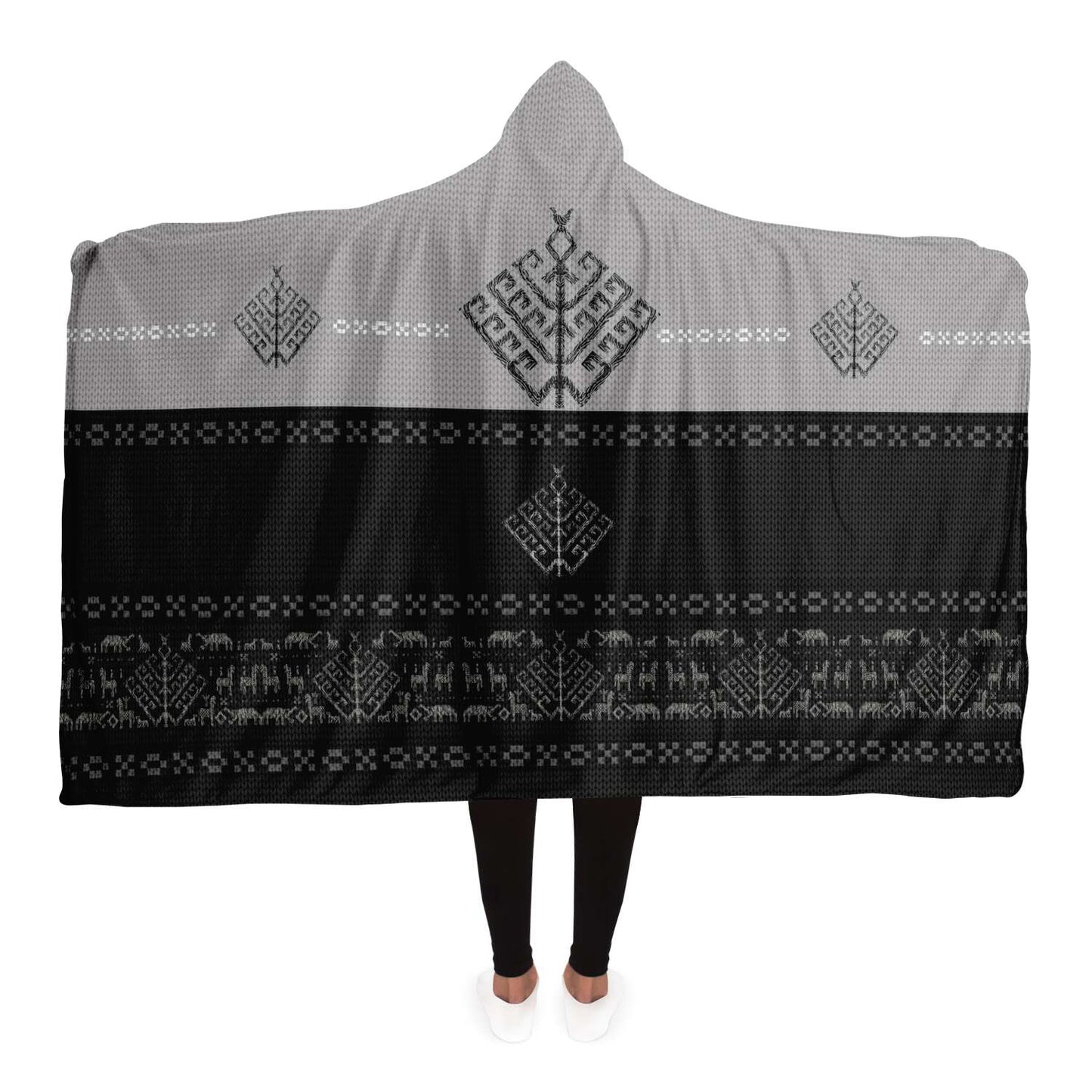 Folk Yggdrasil Viking Hooded Blanket