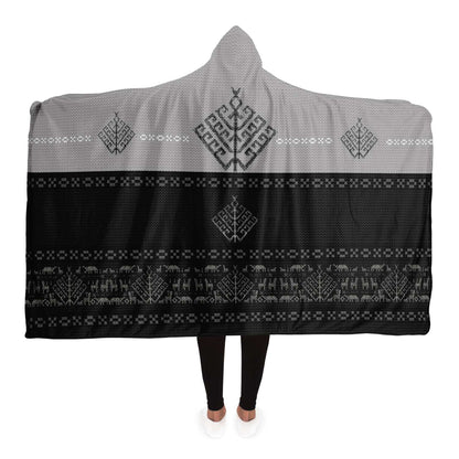 Folk Yggdrasil Viking Hooded Blanket