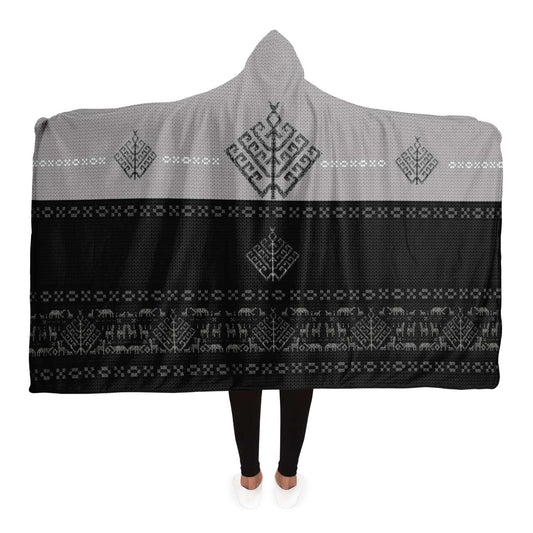 Folk Yggdrasil Viking Hooded Blanket