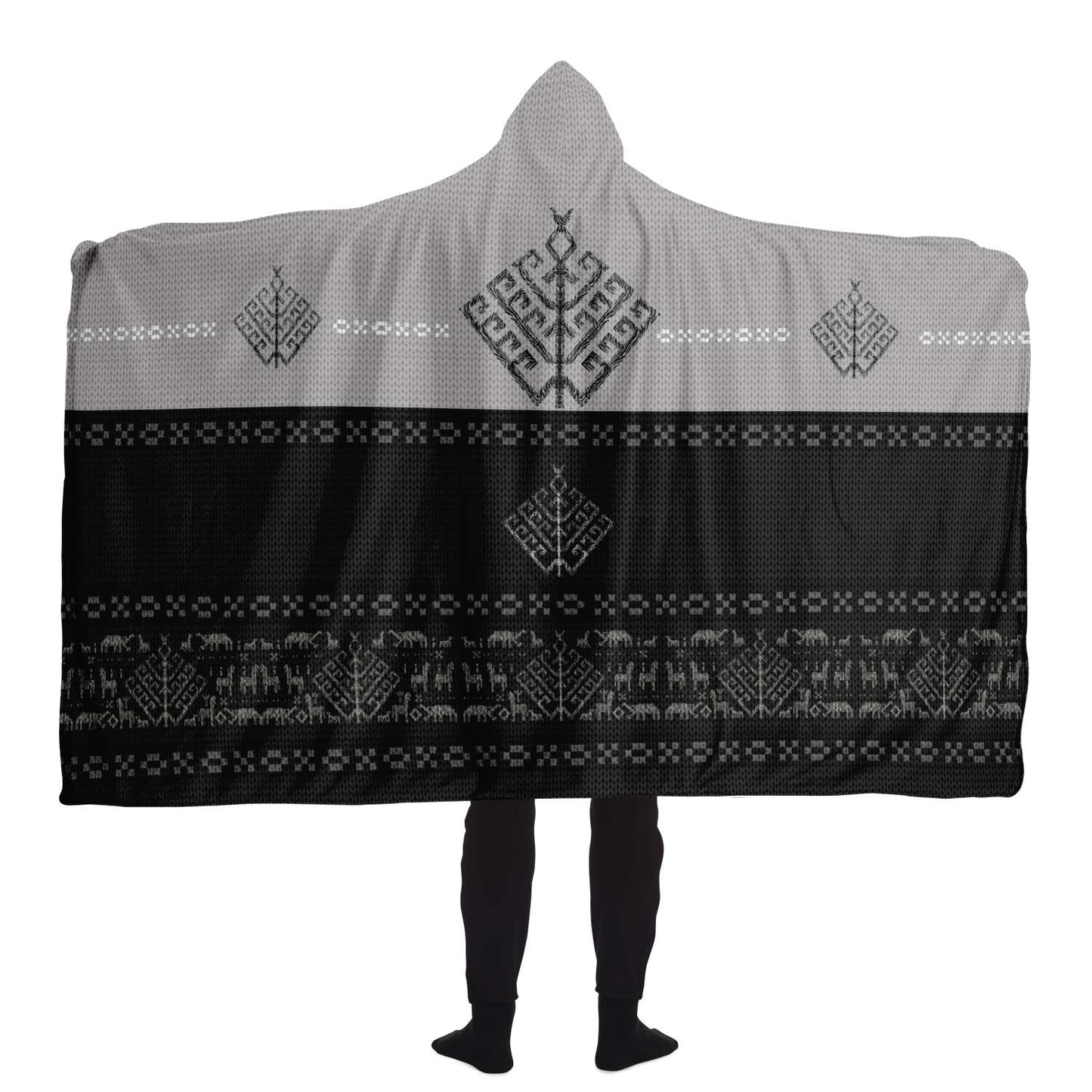 Folk Yggdrasil Viking Hooded Blanket