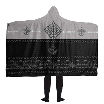 Folk Yggdrasil Viking Hooded Blanket
