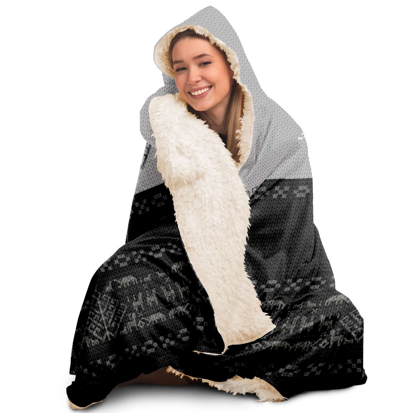 Folk Yggdrasil Viking Hooded Blanket